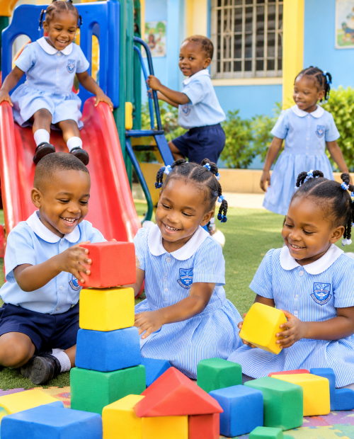Children at guided play